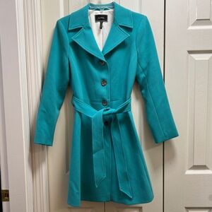 Le Chateau, turquoise pea coat
